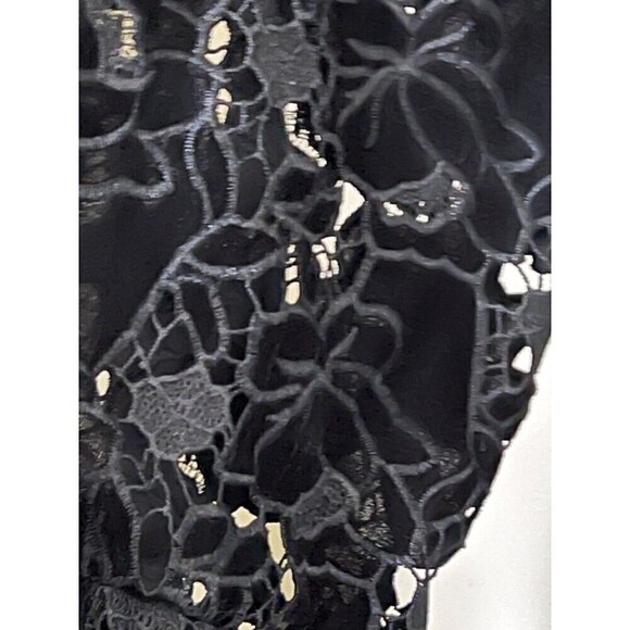 Venus Womens 3X Black Lace-Overlay Bell Sleeve Romperplus Size party event - Picture 3 of 14